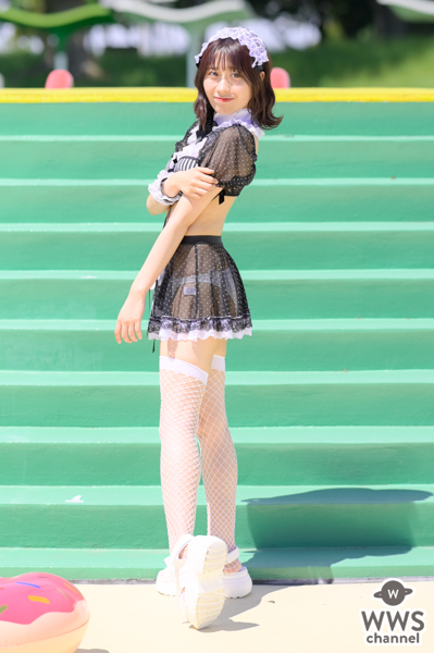 【写真特集】渡辺陽菜（Layn）、スケスケメイド服から水着チラリ！＜近代麻雀水着祭2022＞