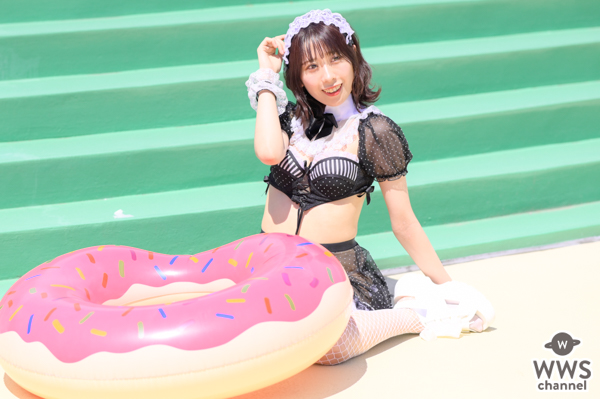 【写真特集】渡辺陽菜（Layn）、スケスケメイド服から水着チラリ！＜近代麻雀水着祭2022＞