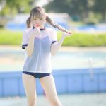 【写真特集】椛はるか、スクール水着×スケスケ体操着で気分は水泳部マネージャー！＜近代麻雀水着祭2022＞