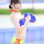 【写真特集】黒沢あかり（HOT DOG CAT）、赤リボンが視線を集めるトリコロール水着披露！＜近代麻雀水着祭2022＞
