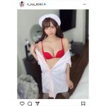 花咲れあ、ナース服から刺激的な赤ランジェリー見せつけ！