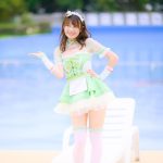 【写真特集 30枚】広山楓（notall）、ミニのメイド服で魅せる絶対領域とヘルシーボディ！＜近代麻雀水着祭2022＞