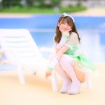 【写真特集 30枚】広山楓（notall）、ミニのメイド服で魅せる絶対領域とヘルシーボディ！＜近代麻雀水着祭2022＞