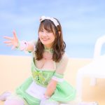 【写真特集 30枚】広山楓（notall）、ミニのメイド服で魅せる絶対領域とヘルシーボディ！＜近代麻雀水着祭2022＞