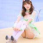 【写真特集 30枚】広山楓（notall）、ミニのメイド服で魅せる絶対領域とヘルシーボディ！＜近代麻雀水着祭2022＞