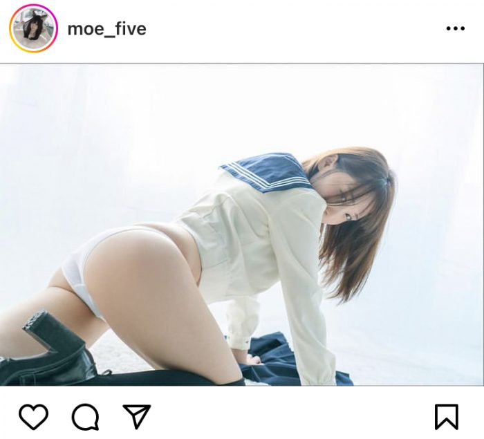 伊織もえ、セーラー服×むちむち美尻のフェチショットに「これは凄すぎる！！」の声