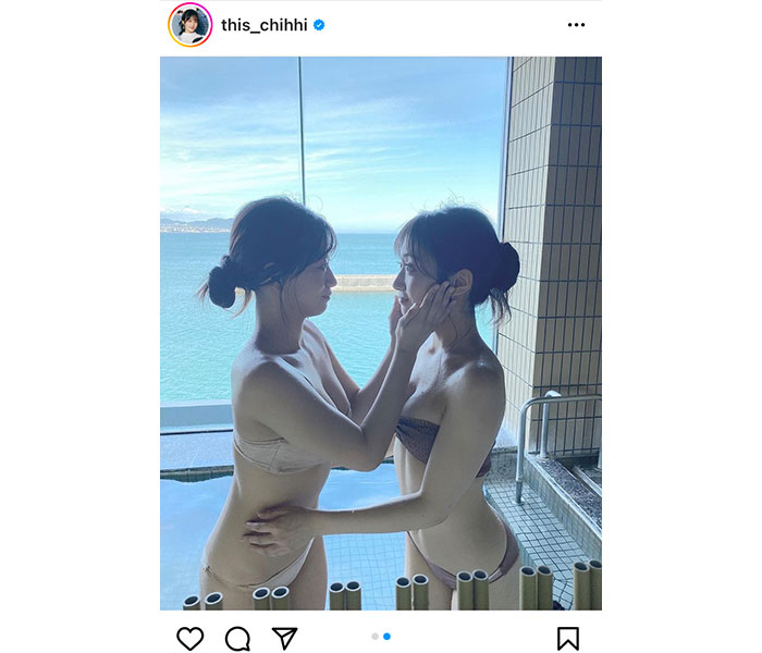 NMB48・川上千尋、上西怜と温泉でイチャつく密着ショットに歓喜の声！