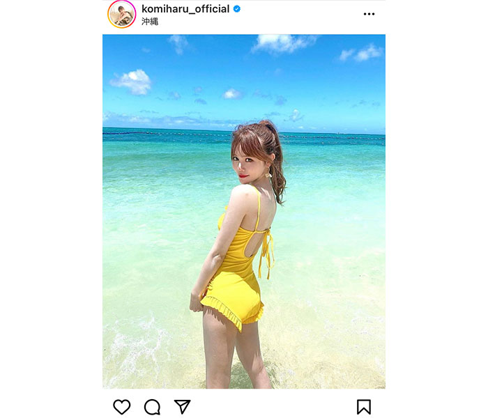 AKB48・込山榛香、エメラルドの海に映える黄色ビキニショット大公開！「可愛さにドキッとしたよ」