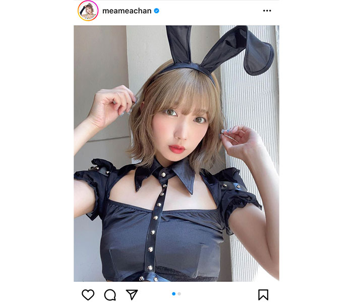 コスプレイヤー・霜月めあ、黒バニーで魅せる脚線美にドキドキ