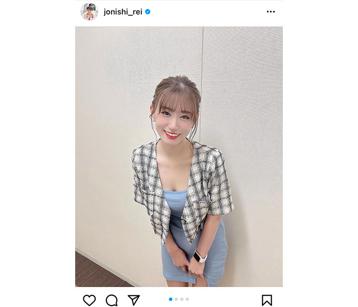 NMB48・上西怜、キャミワンピから美谷間チラリの肌見せコーデにファン悶絶！