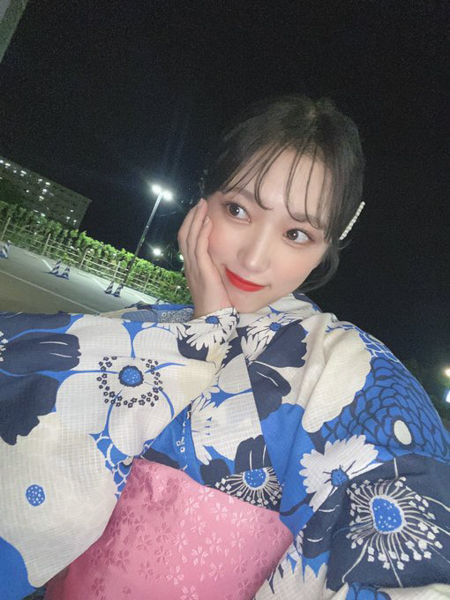 HKT48・矢吹奈子、自撮りで爽やかな浴衣姿をお届け！