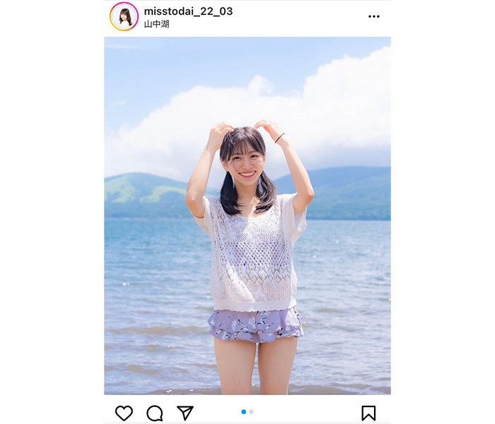 ミス東大ファイナリスト・山下莉紗、水着で見せる美脚と笑顔にうっとり！