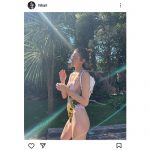 森星、セクシーな大胆ハイレグ水着で抜群ボディや横乳チラリなショットを披露！