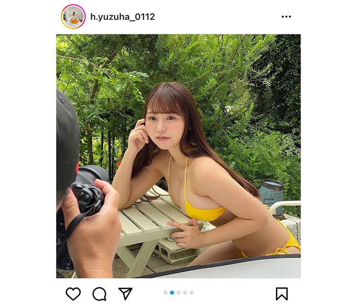 NMB48・本郷柚巴、黄色ビキニの撮影オフショットに「可愛すぎる」の声殺到！