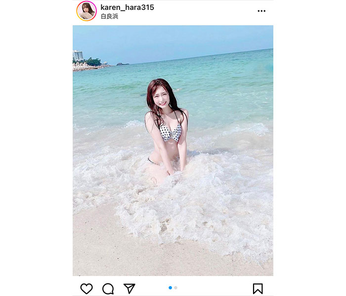 NMB48・原かれん、気分はマーメイドなビキニオフショットに「最高！！」「写真集熱望」の声