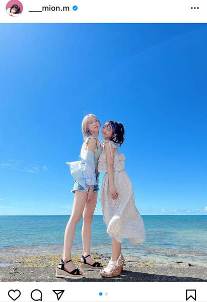 AKB48・向井地美音、茂木忍とギャルピースする大はしゃぎの2ショットに「青春だ」「エモエモです」の声