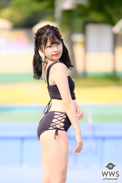 【写真特集】夢咲はるか（テンシメシ）、大人な雰囲気の黒水着をセクシーに着こなし＜近代麻雀水着祭2022＞