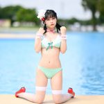 【写真特集】三田のえ、クリームソーダ色の激甘ガーリービキニで釘付け！＜近代麻雀水着祭2022＞