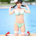 【写真特集】三田のえ、クリームソーダ色の激甘ガーリービキニで釘付け！＜近代麻雀水着祭2022＞