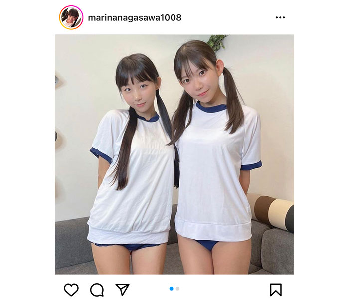 長澤茉里奈、韓国人YouTuber・ピョ・ウンジと体操着姿の合法ロリ2ショット公開