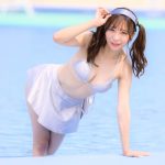 【写真特集】小那海あや、ツインテールをなびかせ透明美バストをお届け＜近代麻雀水着祭2022＞