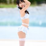 【写真特集】月野もあ（仮面女子）、黒髪ツインテールと全身のリボンがガーリーな爽やかビキニ姿で健康美ボディを届ける！＜近代麻雀水着祭2022＞