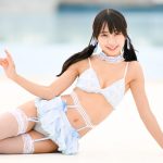 【写真特集】月野もあ(仮面女子)、黒髪ツインテールと全身のリボンがガーリーな爽やかビキニ姿で健康美ボディを届ける!<近代麻雀水着祭2022>