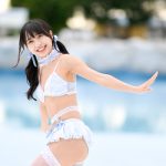 【写真特集】月野もあ（仮面女子）、黒髪ツインテールと全身のリボンがガーリーな爽やかビキニ姿で健康美ボディを届ける！＜近代麻雀水着祭2022＞