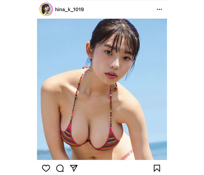 菊地姫奈、色気ある眼差しでまんまるバスト全開！