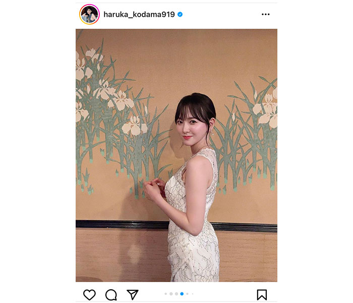 兒玉遥、キャバドレス姿の艶っぽメイクにファンうっとり