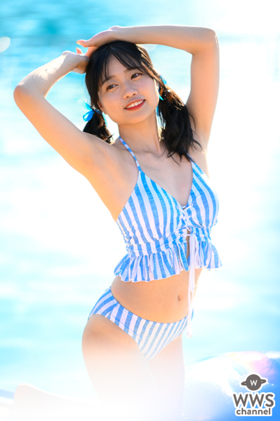 【写真特集】金子明日香（FariaClown）、夕陽に照らされた美尻を爽やかに見せつけ！＜近代麻雀水着祭2022＞