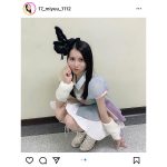 AKB48・水島美結、『ファーストラビット』のうさぎ衣装オフショットをお届け！「天使！」「まじで可愛すぎた」