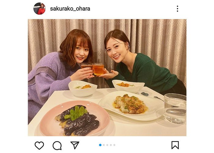 大原櫻子、親友・白石麻衣にカレーや大根餅をおもてなし！プライベート2ショットに反響ぞくぞく