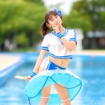 【写真特集】渡辺陽菜（Layn）、元気いっぱいのスポーティーな体操着コスチュームで笑顔をお届け！＜近代麻雀水着祭2022＞