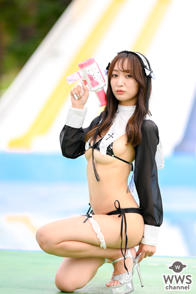 【写真特集】愛森ちえ（elsy）、ふっくらバストこぼれるセクシーシスターコスで「えちえち」ボディ見せつけ！＜近代麻雀水着祭2022＞