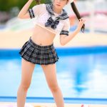 【写真特集】白星かこ（きゅーてぃくるっ！）、スケスケ制服コスでこぼれる下乳ラインで悩殺！＜近代麻雀水着祭2022＞