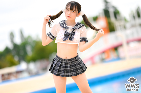 【写真特集】白星かこ（きゅーてぃくるっ！）、スケスケ制服コスでこぼれる下乳ラインで悩殺！＜近代麻雀水着祭2022＞