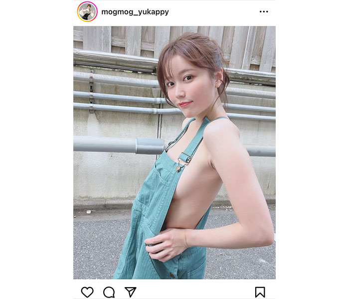 小日向ゆか、横乳チラ見せのサロペット衣装に歓喜の声「気絶するほど悩ましい」