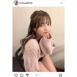 Peel the Apple・黒嵜菜々子、ニット×ショーパンの美脚コーデで優勝！「女の子のはニットは正義らしい」