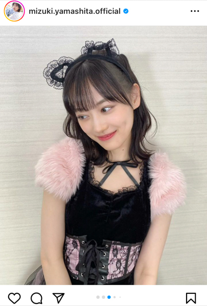 乃木坂46・山下美月、セクかわな猫コスプレで太ももチラリ