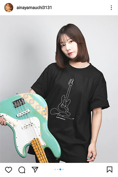 SILENT SIREN・山内あいな、ベースの日を記念したコラボTシャツを販売開始！