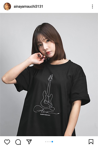 SILENT SIREN・山内あいな、ベースの日を記念したコラボTシャツを販売開始！