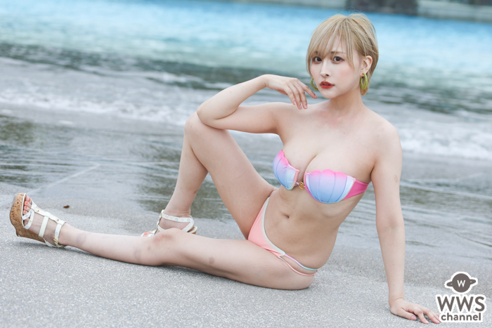 【写真特集】声優YouTuber・立川みくの、金髪ショート×ふっくらバストで釘付けに！＜夏のはなまる大プール撮影会2022＞