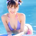 【写真特集】高坂琴水（キプリスモルホォ）、夕陽に照らされた濡れ肌ボディにうっとり＜近代麻雀水着祭2022＞