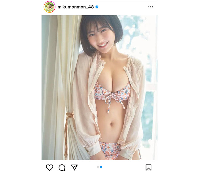 HKT48・田中美久、ふんわりバストと微笑みの最強コラボでファン悩殺！