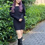 咲真ゆか(MyDearDarin')、美ボディアピールの黒ワンピで圧倒的オーラ！「インスタでは画角と明るさを気をつけています」【写真特集第2弾】