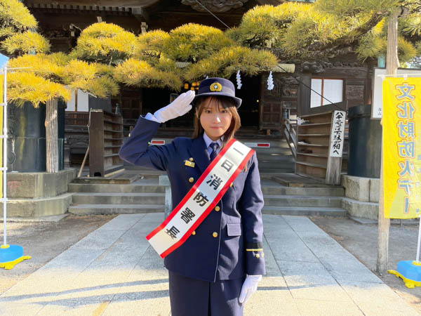 古田愛理がまさかのびしょ濡れに!?一日消防署長就任でハプニング