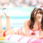 【写真特集】神凪星七（ゆるっと革命団）、美谷間見せるナース風ビキニで釘付け！