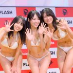 【水着特集】橘舞、井上晴菜、弓川いち華が王道白ビキニで桃尻バックショット披露!<ミスFLASH2023>