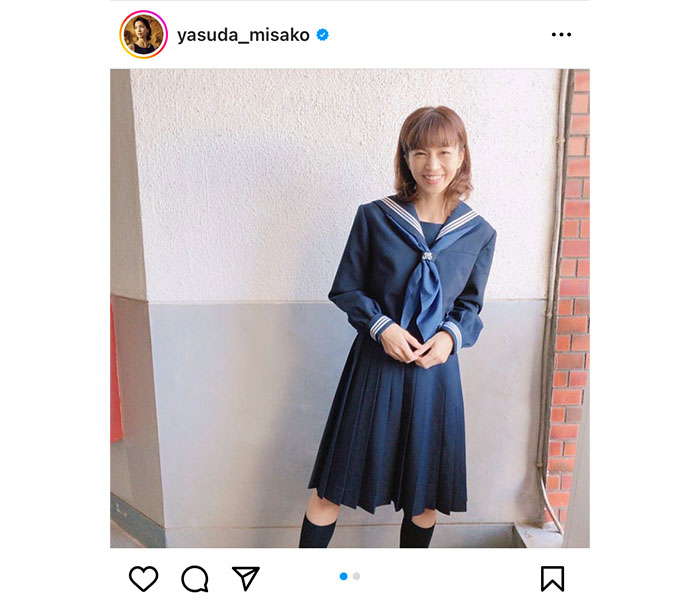 安田美沙子「刺激的な撮影でした」、40歳のセーラー服姿に歓喜の声ぞくぞく